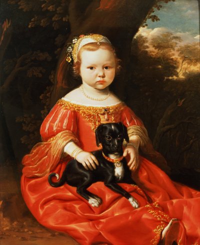 Portrait of a Girl with a Dog by Jacob Gerritsz Cuyp